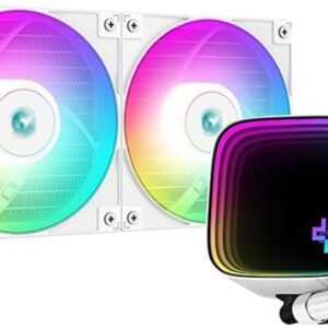 2025/12/1000379412.jpg DeepCool LS520 SE Liquid Cooler 240mm 4th Gen Dual-Chamber Pump 3100RPM 280w TDP AIO CPU Cooler with ARGB Fans – WHITE