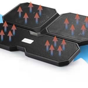 DeepCool MULTI CORE X6 – 4 Fan Laptop Cooling Pad – 15.6″ METAL MESH PANEL – 2 USB PORTS – 2 Viewing Angles – NO BLIND ZONES – BLACK