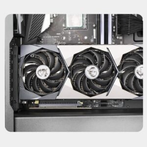 DeepCool Vertical GPU Bracket PCIe 4.0 Vertical GPU Mount Accessory , Riser Cable High Speed Flexible Extender Card Extension Port 90 Degree – Black