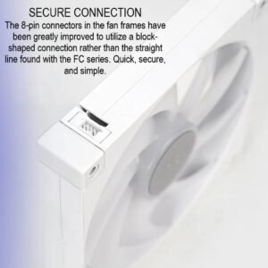 DeepCool FD12 ARGB 120mm Fan 3-Pack with Daisy Chain 8-Pin Cable, PWM Control, 63.6 CFM Airflow, Gen 2 Addressable RGB, Quiet Hydraulic Bearings | WHITE