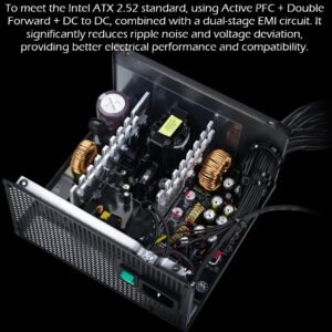 DeepCool Gamer Storm PF500X 500W Power Supply With Triple Bronze Certifications, Premium Japanese Capacitors, 8 Protections, 120mm HYB Fan, Sleeved Cables