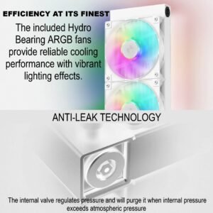 2025/12/1000380364.jpg DeepCool LE360 WH V2 CPU Liquid Cooler 360mm Radiator With Frosted Pump 3x ARGB Fans Anti-Leak Tech PWM Control Intel LGA1851/1700/1200 AMD AM5/AM4 | WHITE