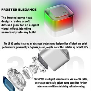 DeepCool LE240 WH V2 CPU Liquid Cooler 240mm Radiator With Frosted Pump 2x ARGB Fans Anti-Leak Tech PWM Control Intel LGA1851/1700/1200 AMD AM5/AM4 | WHITE