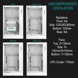 2025/12/1000381187.jpg DeepCool CH270 DIGITAL WH Micro-ATX Gaming Case – Tempered Glass Side Panel, Digital Display Base, High Airflow Mesh, 413mm GPU Support, USB 3.0 & Gen2 Type-C | WHITE