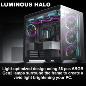 2025/12/1000381213.jpg DeepCool FL12-3 IN 1 ARGB PWM Fan Kit, 120mm x3, 500–2150 RPM, 55 CFM, ≤32 dB, Fluid Dynamic Bearing, 36 Gen2 LEDs, PBT Frame, 8-Pin Daisy Chain, Anti-Vibration Pads | BLACK