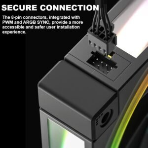 2025/12/1000381215.jpg DeepCool FL12-3 IN 1 ARGB PWM Fan Kit, 120mm x3, 500–2150 RPM, 55 CFM, ≤32 dB, Fluid Dynamic Bearing, 36 Gen2 LEDs, PBT Frame, 8-Pin Daisy Chain, Anti-Vibration Pads | BLACK