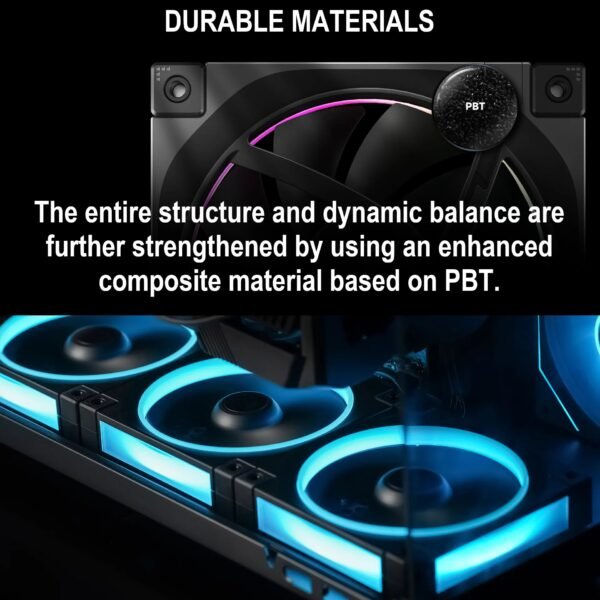 2025/12/1000381217.jpg DeepCool FL12-3 IN 1 ARGB PWM Fan Kit, 120mm x3, 500–2150 RPM, 55 CFM, ≤32 dB, Fluid Dynamic Bearing, 36 Gen2 LEDs, PBT Frame, 8-Pin Daisy Chain, Anti-Vibration Pads | BLACK