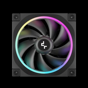 2025/12/1000381221-scaled.jpg DeepCool FL12-3 IN 1 ARGB PWM Fan Kit, 120mm x3, 500–2150 RPM, 55 CFM, ≤32 dB, Fluid Dynamic Bearing, 36 Gen2 LEDs, PBT Frame, 8-Pin Daisy Chain, Anti-Vibration Pads | BLACK