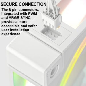 2025/12/1000381230.jpg DeepCool FL12 – 3 IN 1 ARGB PWM Fan Kit, 120mm x3, 500–2150 RPM, 55 CFM, ≤32 dB, Fluid Dynamic Bearing, 36 Gen2 LEDs, PBT Frame, 8-Pin Daisy Chain, Anti-Vibration Pads | WHITE