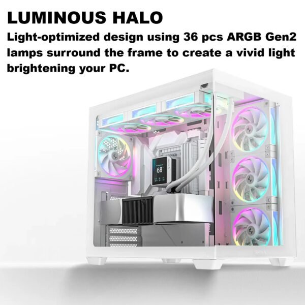 2025/12/1000381233.jpg DeepCool FL12 – 3 IN 1 ARGB PWM Fan Kit, 120mm x3, 500–2150 RPM, 55 CFM, ≤32 dB, Fluid Dynamic Bearing, 36 Gen2 LEDs, PBT Frame, 8-Pin Daisy Chain, Anti-Vibration Pads | WHITE