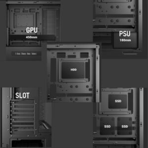 2025/12/1000381237.jpg DeepCool CH690 DIGITAL PC Case With Digital Display, Glass Panel, GPU Holder, USB-C, 450mm GPU, 420mm Radiator, ATX Support, 8 Slots, 3.5”+2.5” Drive Bays, Mesh Mod Option | BLACK