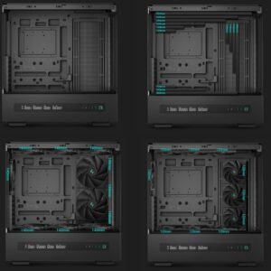 2025/12/1000381238.jpg DeepCool CH690 DIGITAL PC Case With Digital Display, Glass Panel, GPU Holder, USB-C, 450mm GPU, 420mm Radiator, ATX Support, 8 Slots, 3.5”+2.5” Drive Bays, Mesh Mod Option | BLACK
