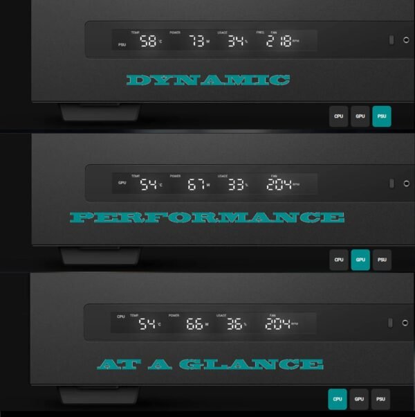 2025/12/1000381239.jpg DeepCool CH690 DIGITAL PC Case With Digital Display, Glass Panel, GPU Holder, USB-C, 450mm GPU, 420mm Radiator, ATX Support, 8 Slots, 3.5”+2.5” Drive Bays, Mesh Mod Option | BLACK