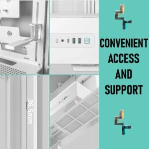 2025/12/1000381247.jpg DeepCool CH690 DIGITAL PC Case With Digital Display, Glass Panel, GPU Holder, USB-C, 450mm GPU, 420mm Radiator, ATX Support, 8 Slots, 3.5”+2.5” Drive Bays, Mesh Mod Option | WHITE