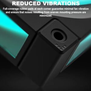 DeepCool FL12R 120mm 3 Fans ARGB Reverse Blade , 500–2150 RPM, 55 CFM, ≤33.9 dB, Fluid Dynamic Bearing, Gen2 LEDs, PWM + ARGB Sync 8-Pin, Anti-Vibration, Durable PBT Frame | BLACK