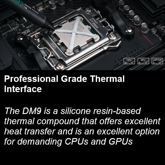 Deepcool DM9 Silicone Resin Based Thermal Paste ; Ultra-stable within -50°C to +250°C ; Professional-Grade Low Thermal Resistance & High Thermal Conductivity ; 1.5g Grease Weight | GREY