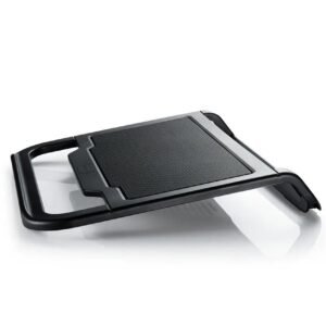 DeepCool N200 Laptop Cooler Black With 120mm Silent Fan, Aluminum Mesh Panel, Anti-Slip Bar, USB Passthrough, And Hydro Bearing For Efficient Cooling for Laptops up to 15.6 inches | BLACK