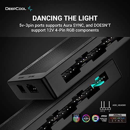 2025/12/1000381376.jpg DeepCool SC790 Fan Hub 2in1 PWM & ARGB 6-Port 5v-3pin Aura SYNC Addressable RGB and 6-Port 4pin PWM Fan Hub with Magnetic Backplane Compatible with ASUS Aura, GIGABYTE Fusion, MSI Mystic Light, and ASRock Polychrome