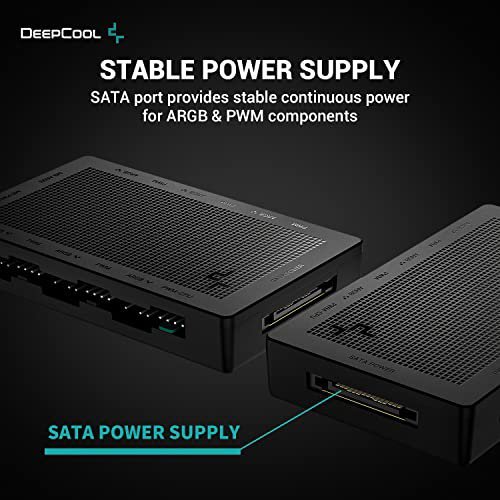 2025/12/1000381377.jpg DeepCool SC790 Fan Hub 2in1 PWM & ARGB 6-Port 5v-3pin Aura SYNC Addressable RGB and 6-Port 4pin PWM Fan Hub with Magnetic Backplane Compatible with ASUS Aura, GIGABYTE Fusion, MSI Mystic Light, and ASRock Polychrome