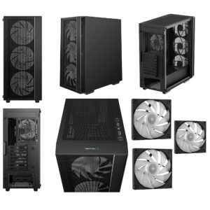 DeepCool MATREXX 55 V4 MESH ATX Gaming Case : Supports Mini-ITX / Micro-ATX / ATX Motherboards ; Build-in Front LED Strip + ARGB PWM Fans 3x 140mm & 1x 120mm ; up to 370mm GPU  ; USB3.0×2 , Audio×1 Front I/O Ports | BLACK R-MATREXX55-BKAGA4