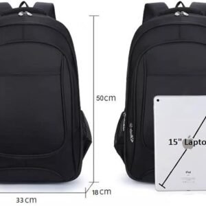 2025/12/1000381420.jpg Black Laptop Backpack, Rucksack, Lightweight – fits up to 17″ inch Laptop or Tablet – Water Resistant – Large Capacity & Organized Pockets – Carry on Flight Approved – – for Work Travel University School Hiking