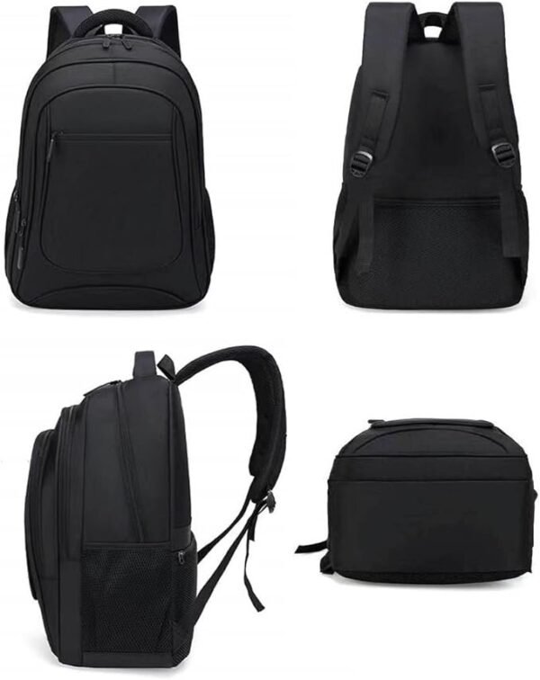 2025/12/1000381423.jpg Black Laptop Backpack, Rucksack, Lightweight – fits up to 17″ inch Laptop or Tablet – Water Resistant – Large Capacity & Organized Pockets – Carry on Flight Approved – – for Work Travel University School Hiking
