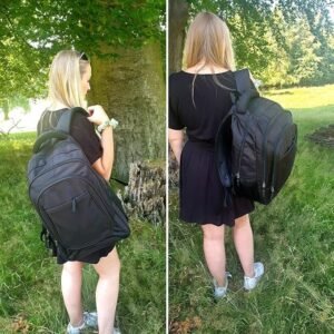 2025/12/1000381427.jpg Black Laptop Backpack, Rucksack, Lightweight – fits up to 17″ inch Laptop or Tablet – Water Resistant – Large Capacity & Organized Pockets – Carry on Flight Approved – – for Work Travel University School Hiking