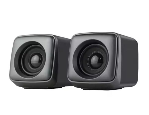 Kisonli A303 USB2 3W Speaker: 2.0 Stereo Sound, 3W x 2 Power, 3.5mm Audio Cable, High-Quality Sound for Laptop, Desktop, and Mobile Devices.