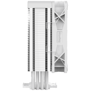 Segotep FI4 Digital White Air Cooler with 4 Copper Heat Pipes, 120mm PWM ARGB Fan, Detachable Real-Time CPU Status Display, 180W TDP Cooling for Intel LGA1700 & AMD AM5 Systems