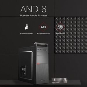 Segotep AND6 ATX PC Case with High-Quality SPCC Steel, USB 3.0, ATX/M-ATX/ITX Support, 330mm GPU Clearance, 160mm CPU Cooler Height, Multi-Drive Bays, Modern Home and Office Design