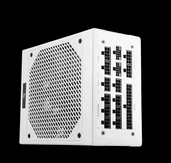 2025/12/1000381494.jpg Segotep KL-1250G 1250W PSU | 80+ Gold | ATX 3.0 | Fully Modular | PCIe 5.0 | White Edition | AI Cooling | Ultra-Silent 140mm Fan | White