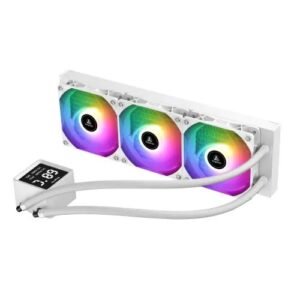 2025/12/1000381498.jpg SEGOTEP BeAced 360 Liquid Cooler | 3x ARGB Fans | Digital Display | 360mm Radiator | Quiet Pump | Hydraulic Bearing | PWM Cooling | White