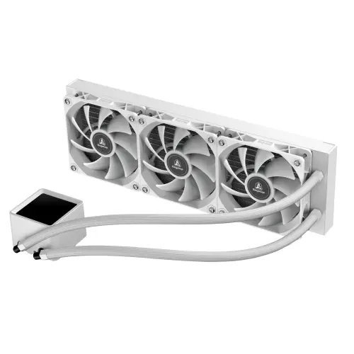 2025/12/1000381499.jpg SEGOTEP BeAced 360 Liquid Cooler | 3x ARGB Fans | Digital Display | 360mm Radiator | Quiet Pump | Hydraulic Bearing | PWM Cooling | White