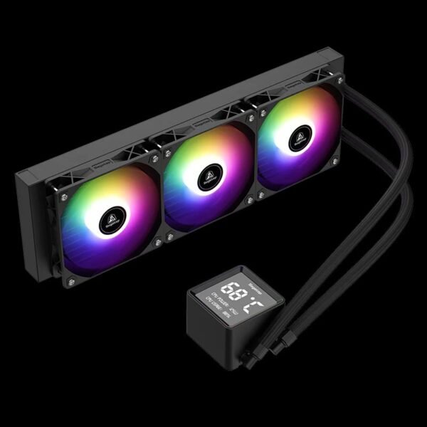 2025/12/1000381504.jpg SEGOTEP BeAced 360 Liquid Cooler | 3x ARGB Fans | Digital Display | 360mm Radiator | Quiet Pump | Hydraulic Bearing | PWM Cooling | Black