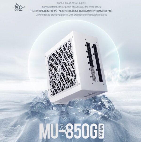 Segotep MU-850G Full Modular 850W PSU – ATX 3.0 + PCIe 5.0 Ready, 80 Plus Gold Certified, All-Japanese Capacitors, Silent FDB Fan | WHITE