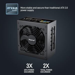 Segotep 750W Power Supply, 80 Plus Gold Full Modular PCIe 5.0 & ATX 3.1 Gaming PSU for NVIDIA RTX 20/30/40 Series & AMD GPU, 120mm Silent FDB Fan
