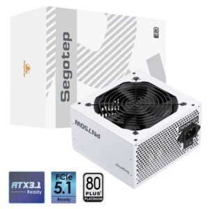 2025/12/1000381558.jpg Segotep PN750W | 80+ Platinum | ATX 3.1 | 750W Fully Modular PSU | PCIe 5.1 | AI Temp Control | Silent Fan | Premium Power for Modern PCs | White