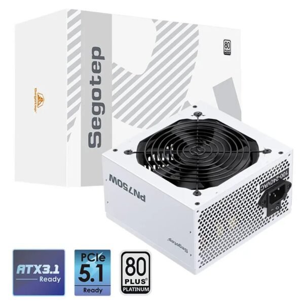 2025/12/1000381558.jpg Segotep PN750W | 80+ Platinum | ATX 3.1 | 750W Fully Modular PSU | PCIe 5.1 | AI Temp Control | Silent Fan | Premium Power for Modern PCs | White