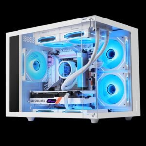 2025/12/1000381578.jpg Segotep Brave W1 M-ATX Case | Compact Gaming Case with Tempered Glass | USB Type-C Support | Up to 240mm Liquid Cooling | Sleek, Airy Design | White
