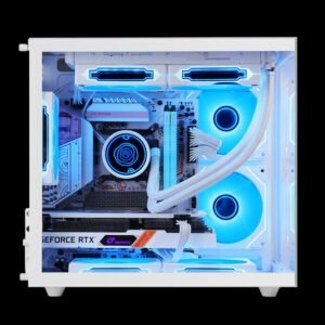 2025/12/1000381581-1.jpg Segotep Brave W1 M-ATX Case | Compact Gaming Case with Tempered Glass | USB Type-C Support | Up to 240mm Liquid Cooling | Sleek, Airy Design | White