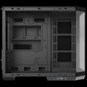 2025/12/1000381613.jpg Segotep Lumi 3T M-ATX PC Case | Tempered Glass Side | USB Type-C | Supports 360mm Radiator | High Airflow Gaming Case | Compact & Sleek Design | BLACK