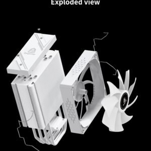 SEGOTEP LUMOS G6 – Air CPU Cooler ARGB Cooling Fan 6 Copper Heat Pipes CPU Radiator with FDB Bearing 120mm Fan PWM 1800 RPM – 82 CFM – RGB Top cover – WHITE