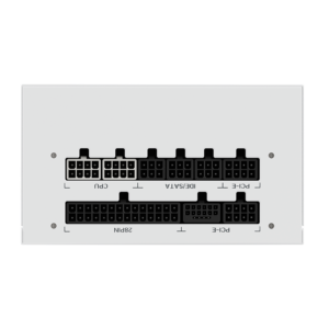 Segotep MU-750G 750W PSU Kunlun 80 Plus Gold Certification ATX 3.0 & PCIe 5.0 Full Modular Power Supply Active PFC FDB Fan LLC Pro + DC-DC Framework – WHITE