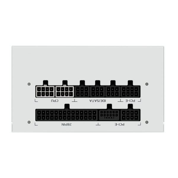Segotep MU-750G 750W PSU Kunlun 80 Plus Gold Certification ATX 3.0 & PCIe 5.0 Full Modular Power Supply Active PFC FDB Fan LLC Pro + DC-DC Framework – WHITE
