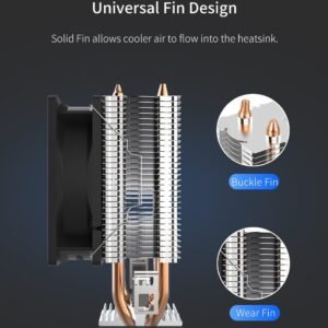 2025/12/1000381862.jpg Segotep T2 Dual Heat Pipes CPU Cooler Processor 3 Pin Ventilator PC Quiet Intel LGA 1700 1200 115X AMD AM4 CPU Air Cooling – Fluid Bearing – Honeycomb Turbine