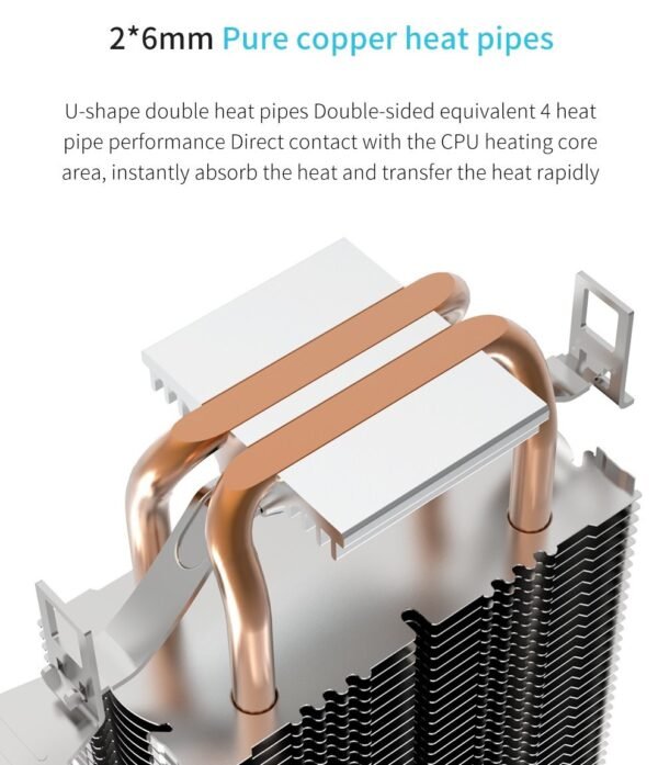 2025/12/1000381864.jpg Segotep T2 Dual Heat Pipes CPU Cooler Processor 3 Pin Ventilator PC Quiet Intel LGA 1700 1200 115X AMD AM4 CPU Air Cooling – Fluid Bearing – Honeycomb Turbine