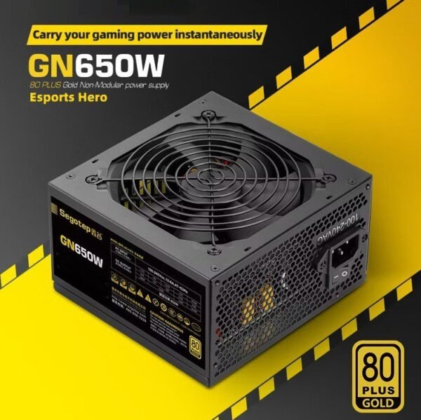 2025/12/1000381904.jpg Segotep GN650 650W 80+ Gold Certified Non-Modular ATX Power Supply with 120mm Silent Fan, Single 12V Rail, PFC Protection, RoHS Compliance, Global Voltage Adaptation
