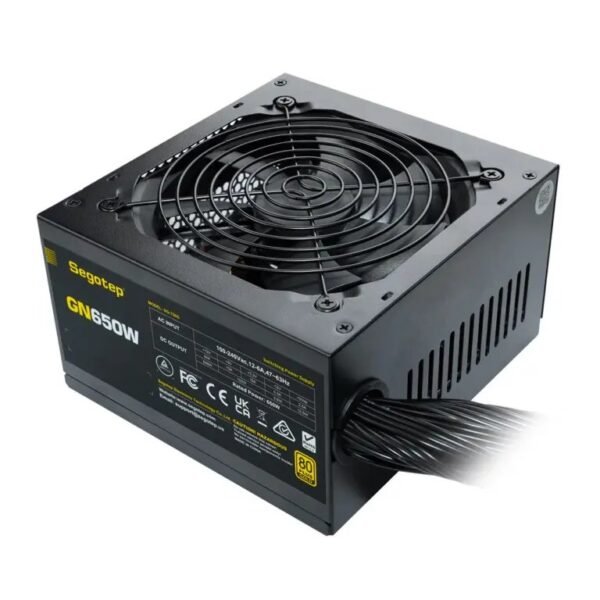 2025/12/1000381905.jpg Segotep GN650 650W 80+ Gold Certified Non-Modular ATX Power Supply with 120mm Silent Fan, Single 12V Rail, PFC Protection, RoHS Compliance, Global Voltage Adaptation