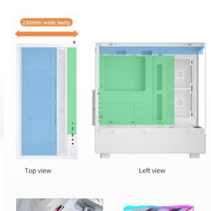 Segotep Endura Pro+ PC Gaming Case (E-ATX / ATX / M-ATX / ITX Supported) 436mm*230mm*456mm , Tempered Glass , Supports up to 360mm radiators , No Build-in Fans – White