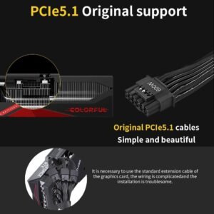 2025/12/1000382158.jpg Segotep GN750W ATX 3.1 PCIe 5.1 750W 80 Plus Gold Power Supply With Native 16-Pin 450W 12VHPWR Cable, LLC+DC-DC Platform, 120mm Hydraulic Fan, Full Voltage Protection | BLACK